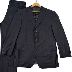 Vintage Samuelsohn Mens 43R Super 110s Wool Grey 3-Button Suit Pants 36x30 Adult